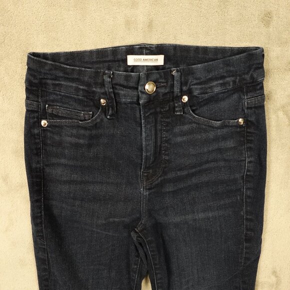 Good American Good Legs Skinny Jeans Women’s Size 2/26 Dark Wash Blue224 - Picture 2 of 11